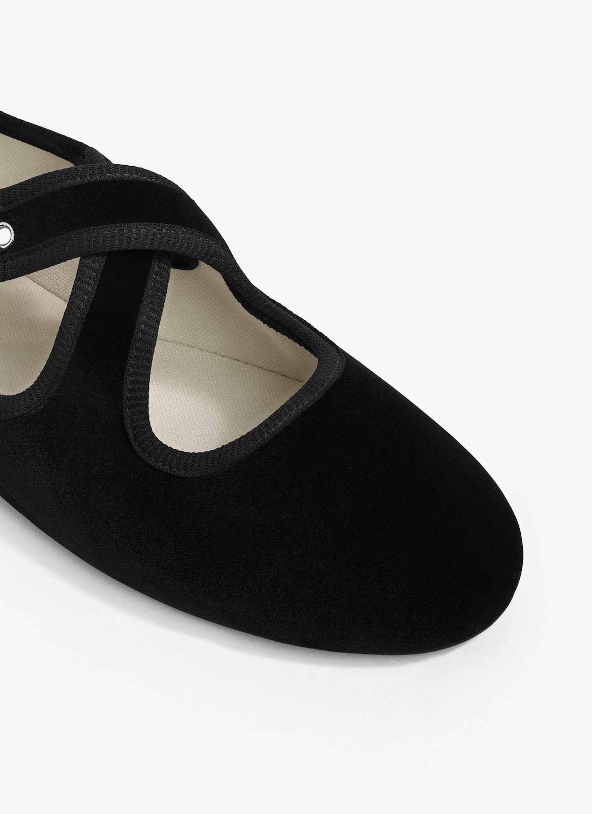CRISS CROSS BALLET FLATS IN VELVET ALAÏA BLACK CRISS CROSS BALLET FLATS IN VELVET